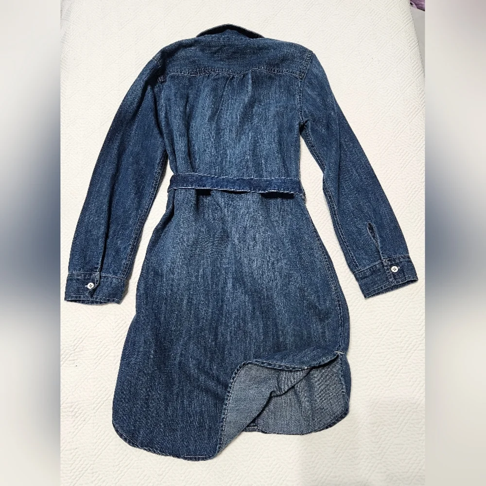 Old Navy denim belted shirtdress Girls Size L 10-12 - Picture 6 of 7